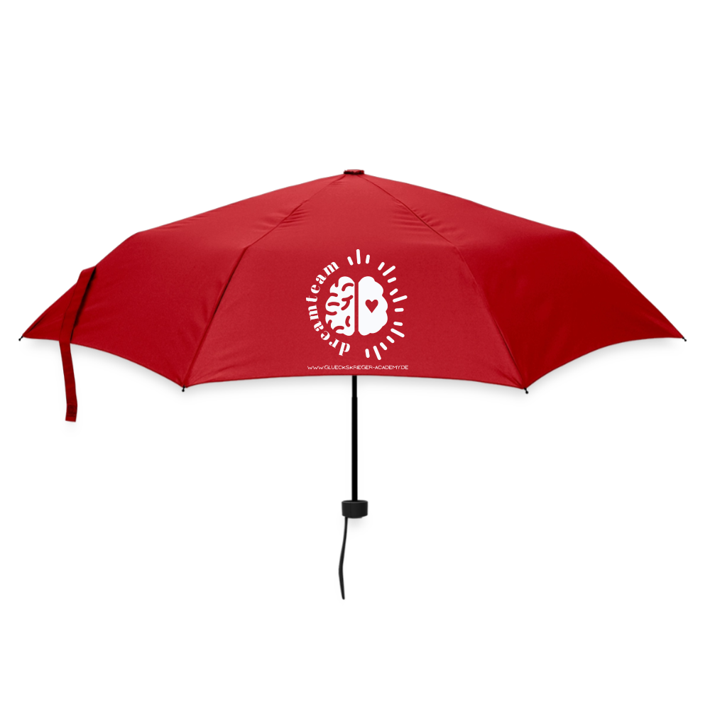 Glückskrieger Regenschirm – Stark durch jedes Wetter-Dreamteam - red