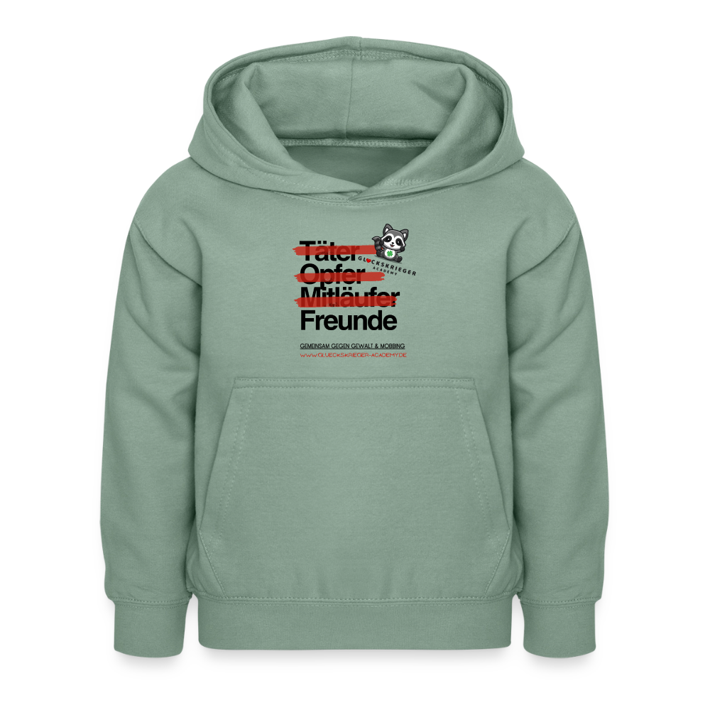 Glückskrieger Hoodie – Freunde - steel green