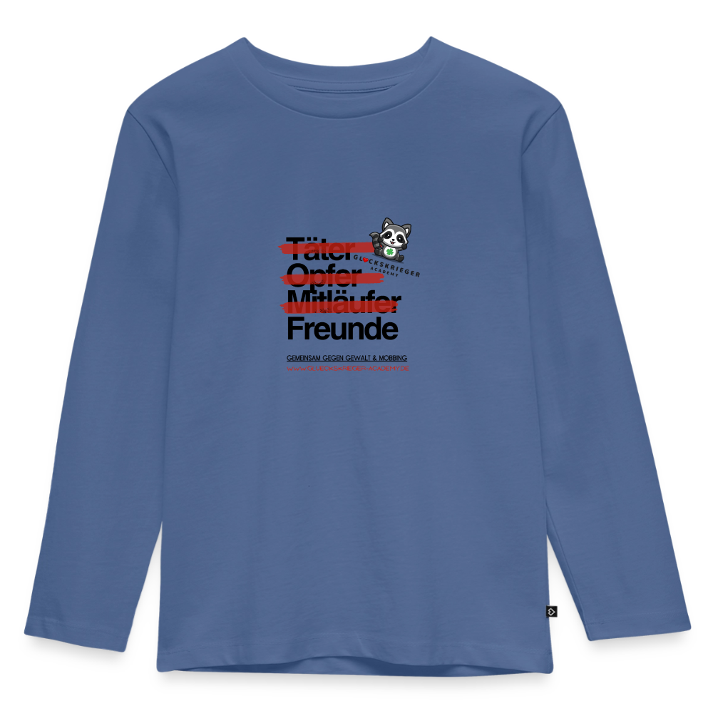 Langarmshirt für kleine Glückskrieger - stone blue