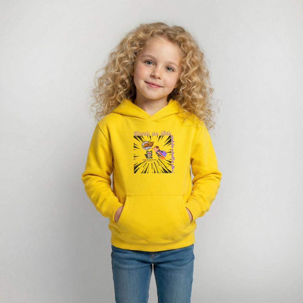 Glückskrieger Hoodie – Stark & Mutig - yellow