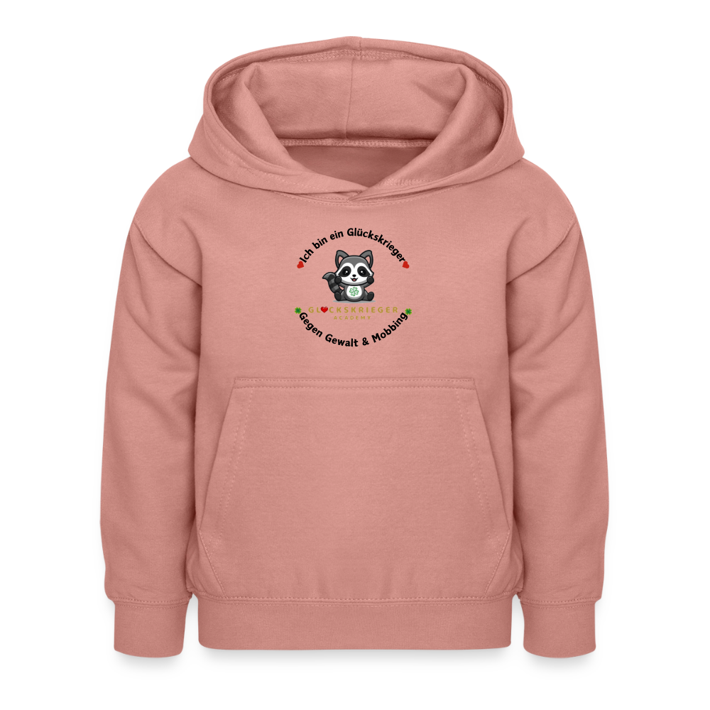 Glückskrieger Hoodie – Stark & Mutig - dusky rose