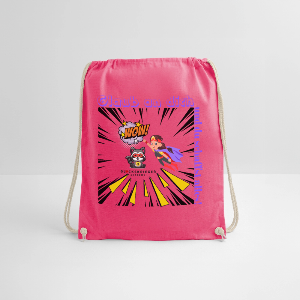 Glückskrieger Turnbeutel – Stärke für unterwegs - fuchsia