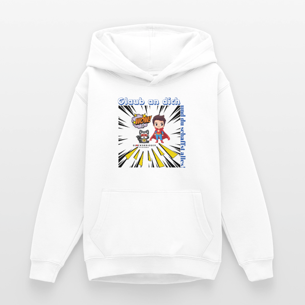 Glückskrieger Hoodie Teens– Glaub an dich - white