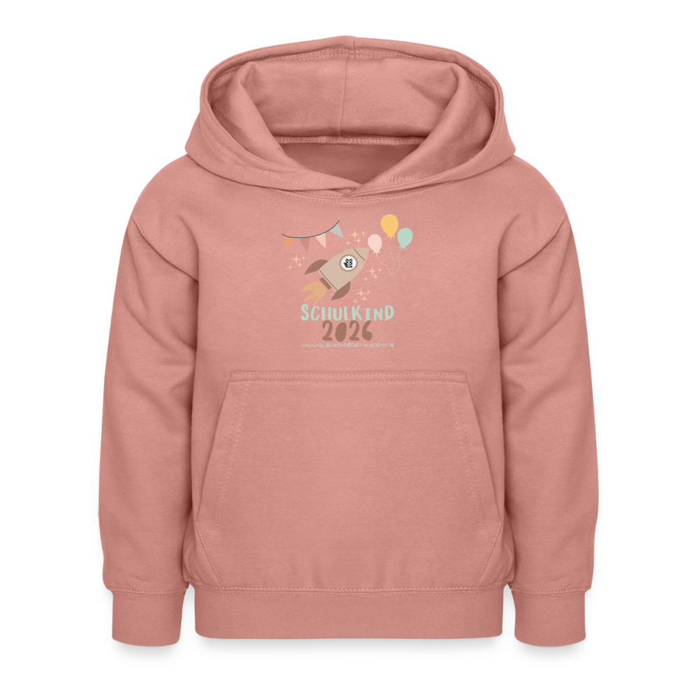 Glückskrieger Hoodie – Schulkind 2026 - dusky rose