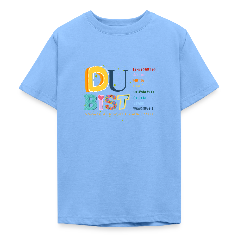 Glückskrieger T-Shirt für Teens– Du bist einzigartig & stark - sky blue