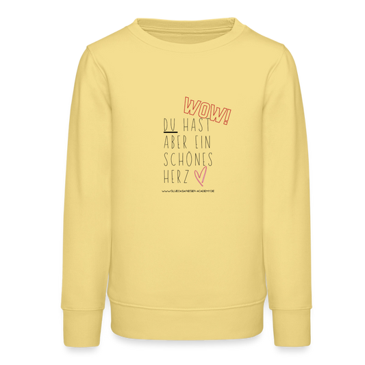 Glückskrieger Teens Pullover – Herz - viva yellow 