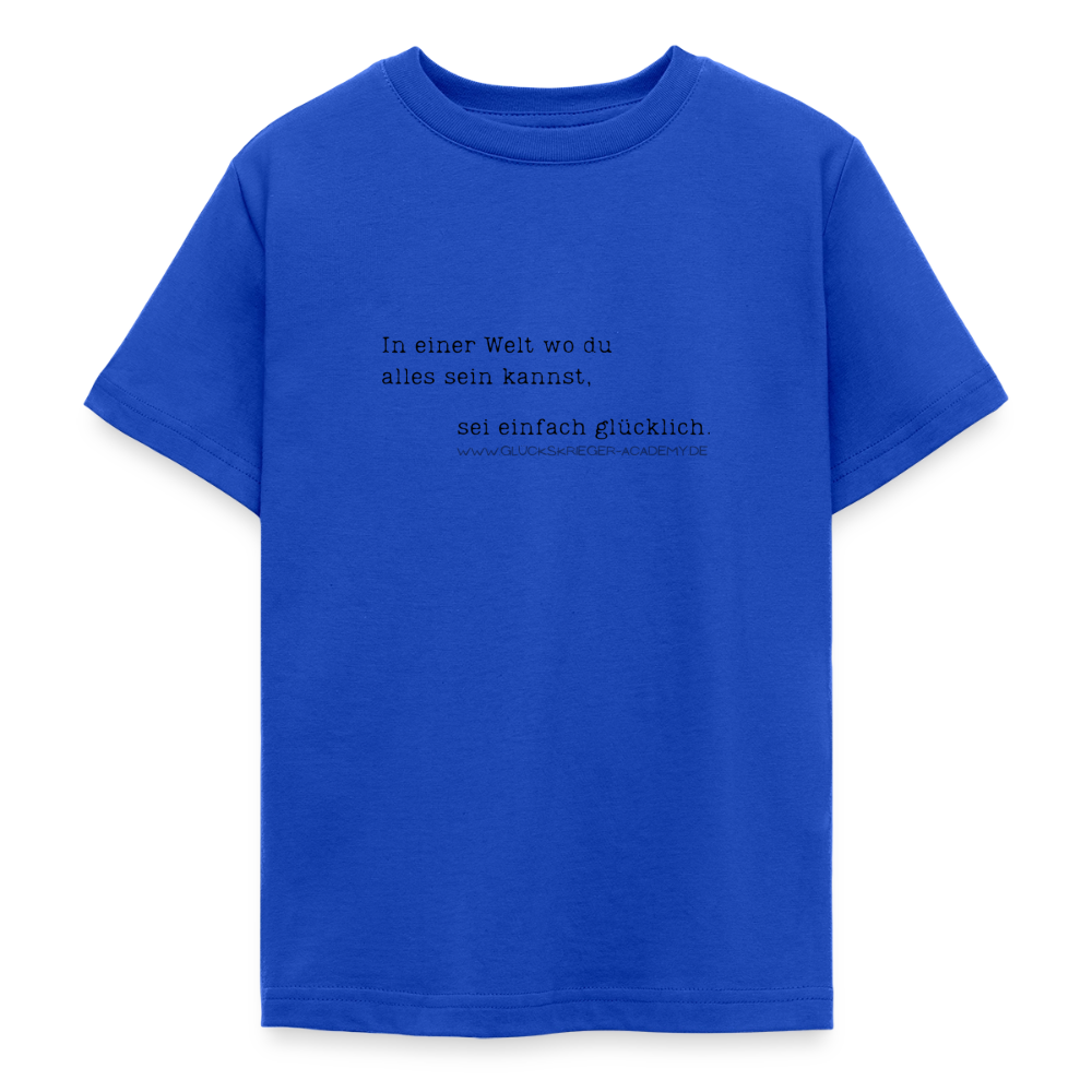 T-Shirt für Teens- Glücklich - royal blue