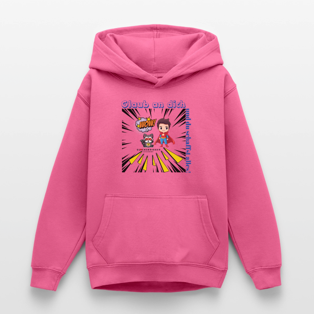 Glückskrieger Hoodie Teens– Glaub an dich - pink