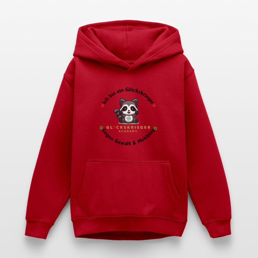 Glückskrieger Hoodie für Teens– Wärme & Stärke für jeden Tag - red