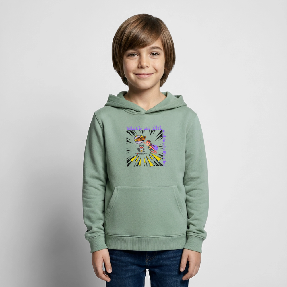 Glückskrieger Hoodie – Stark & Mutig - steel green
