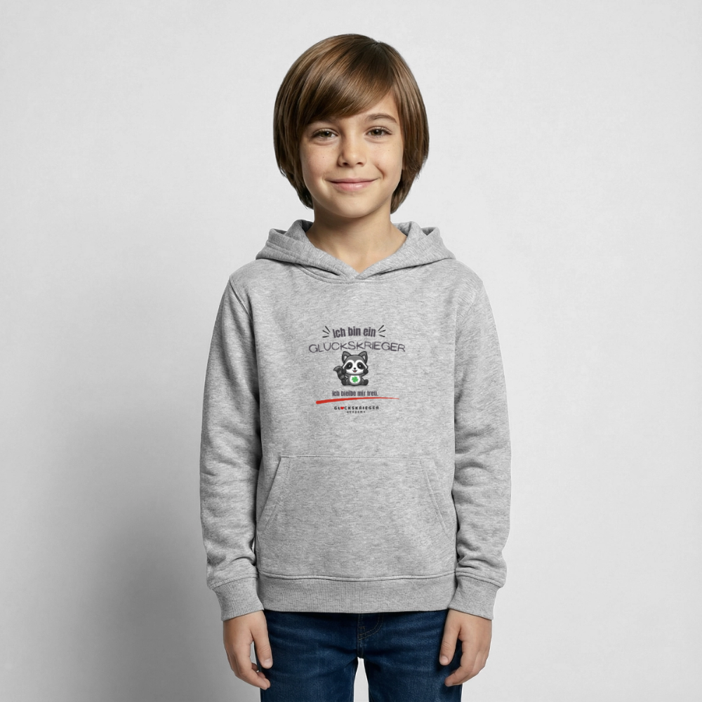 Glückskrieger Hoodie – Stark & Mutig - light heather grey