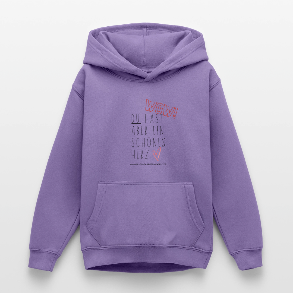 Glückskrieger Hoodie  für Teens– Herz - lavender