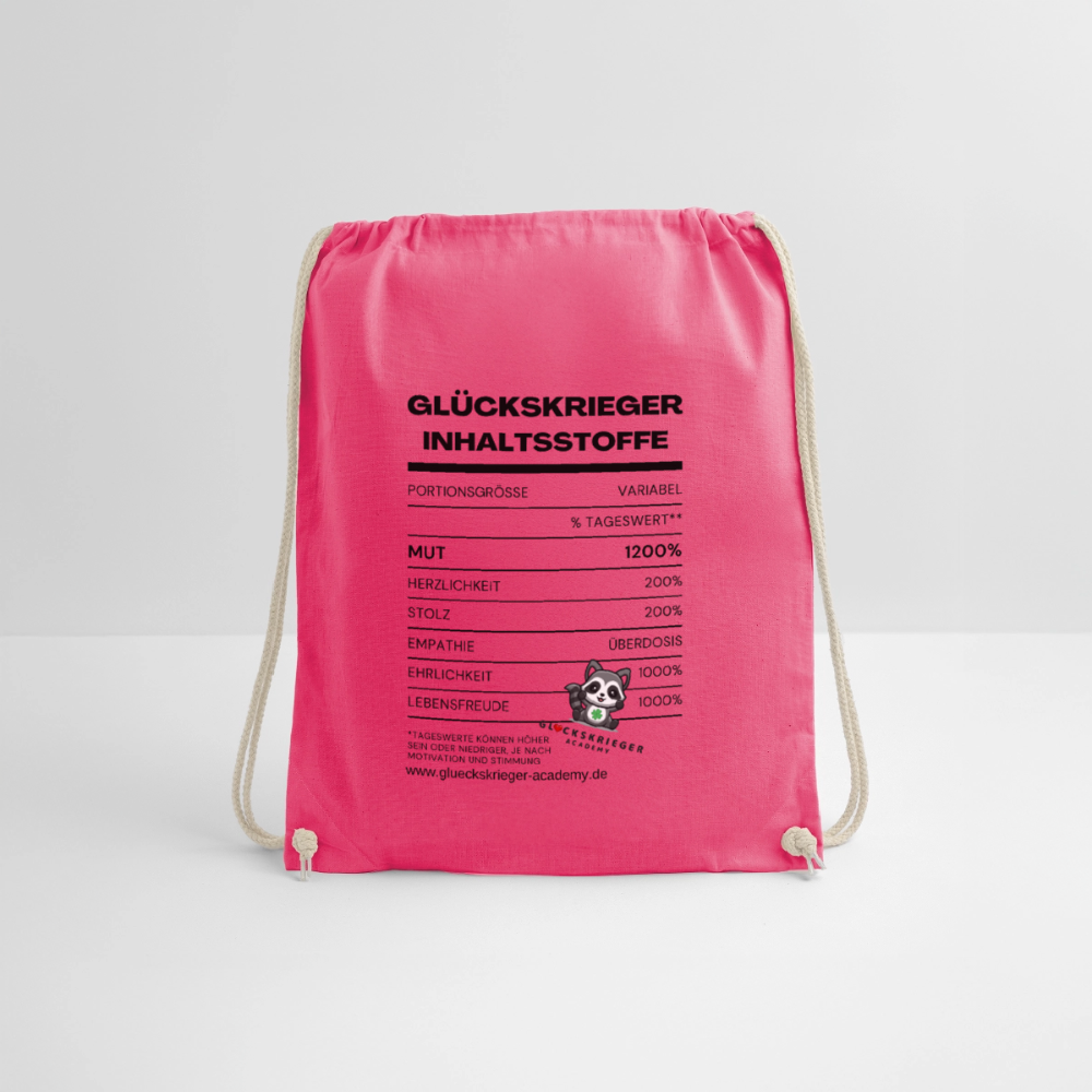 Glückskrieger Turnbeutel – Stärke für unterwegs - fuchsia