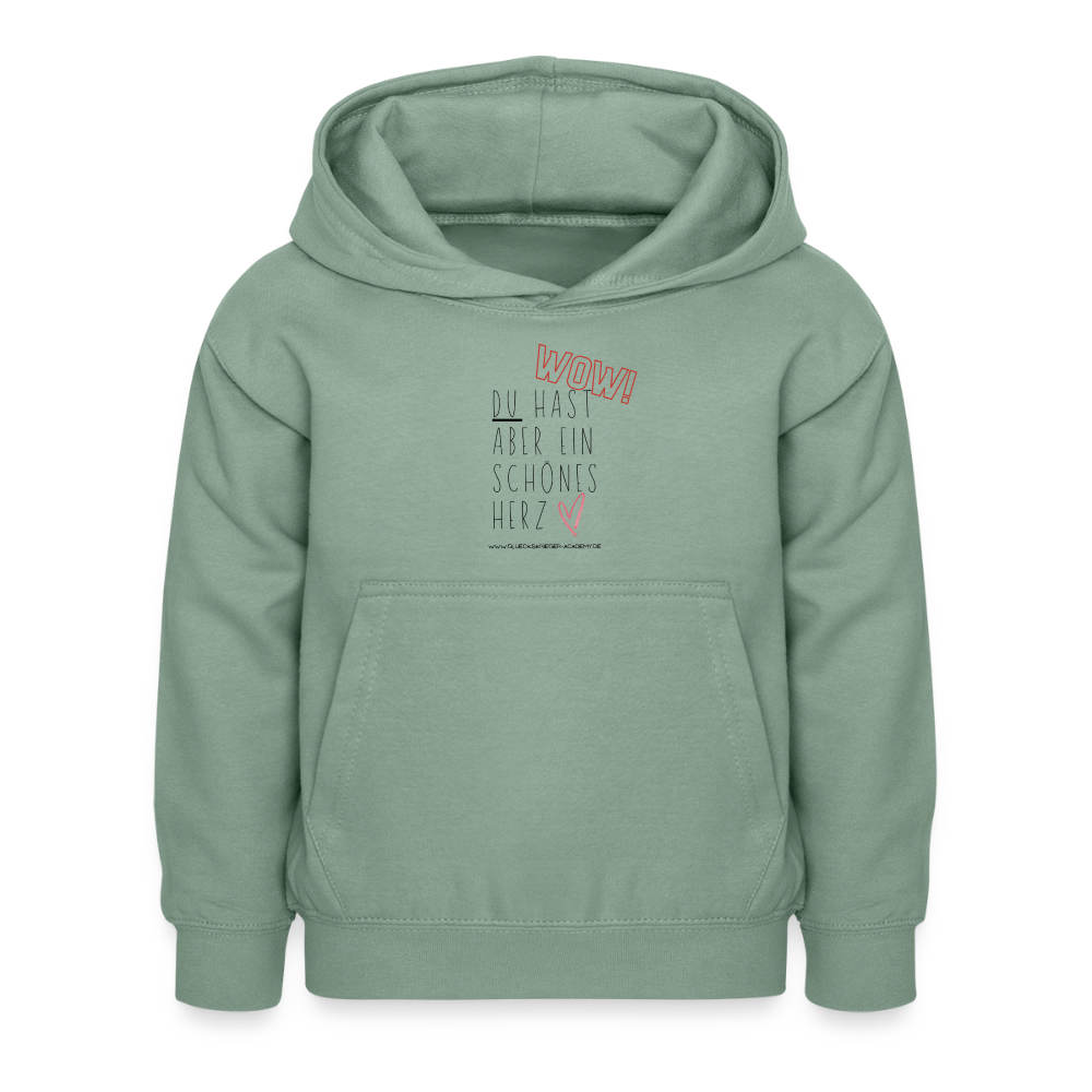 Glückskrieger Hoodie – Herz - steel green