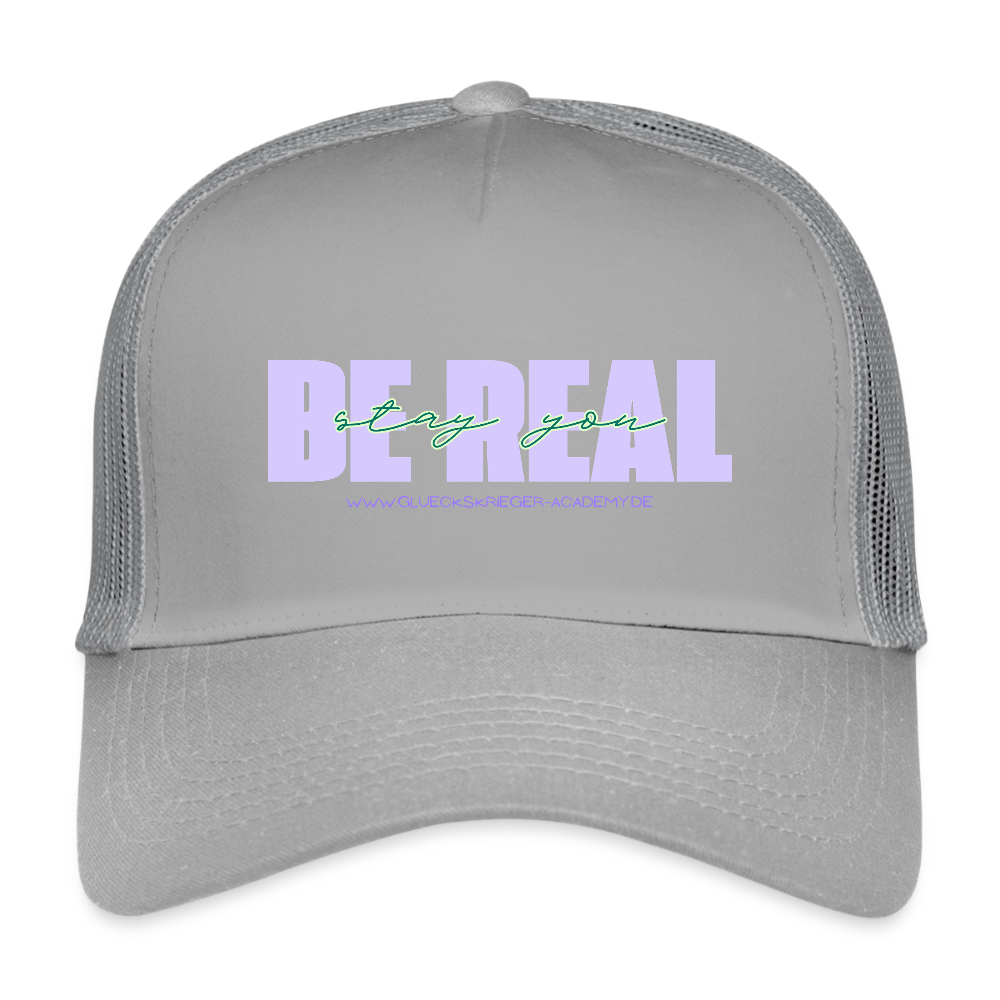Kids’ Trucker Cap-Be real - light grey