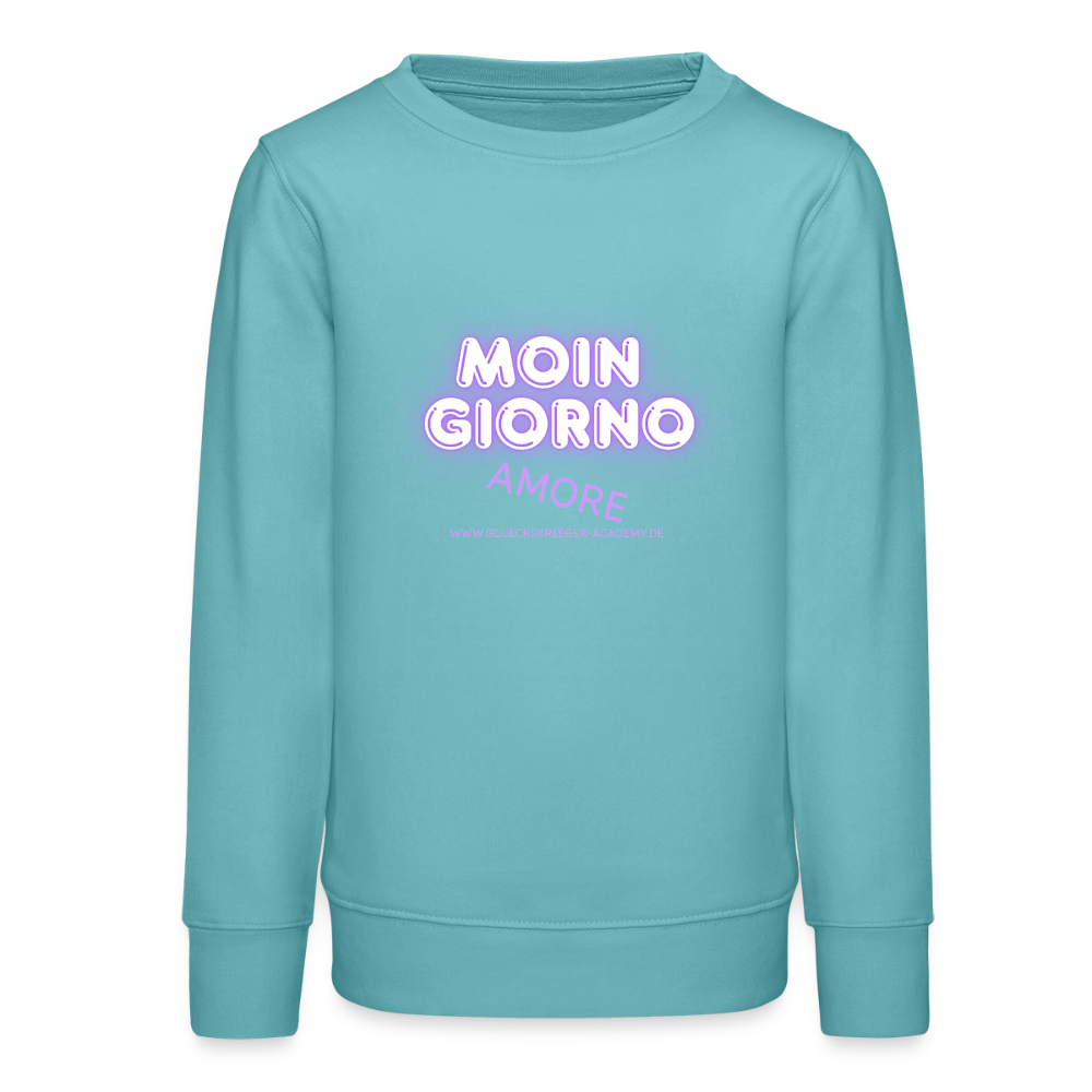 Glückskrieger Teens Pullover – Moin - pastel turquoise