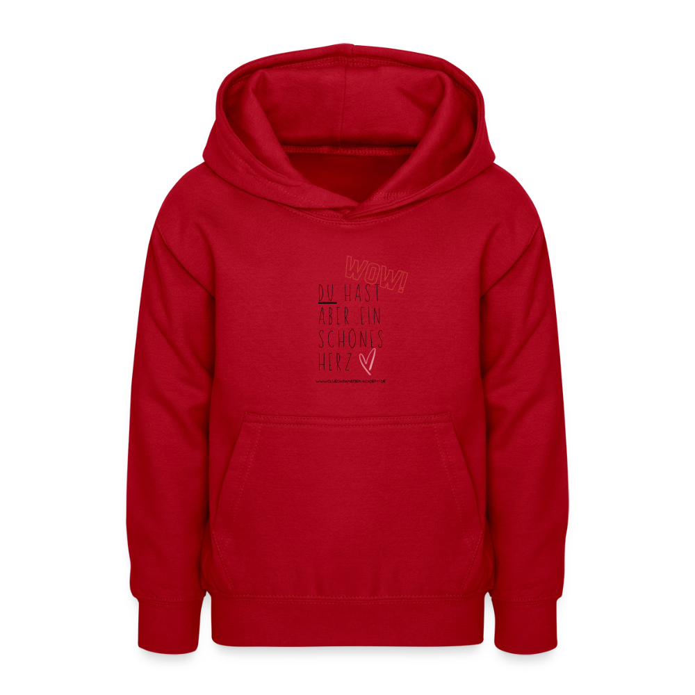 Glückskrieger Hoodie  für Teens– Herz - red