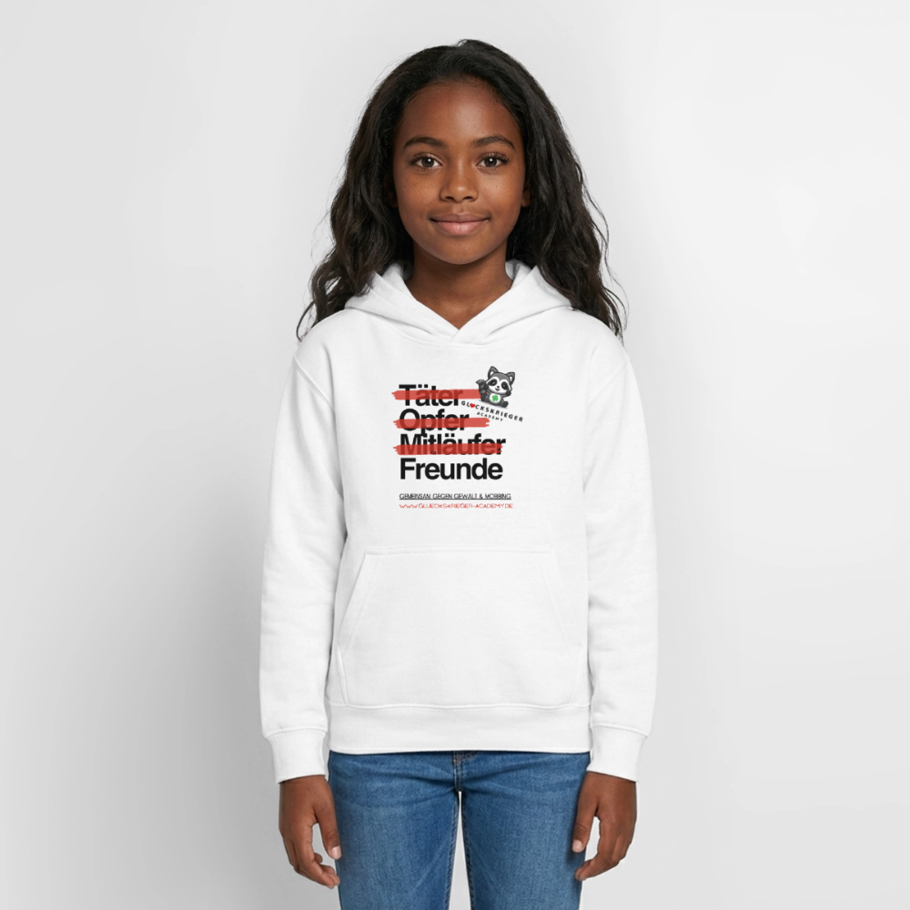 Glückskrieger Hoodie für Teens – Freunde - white