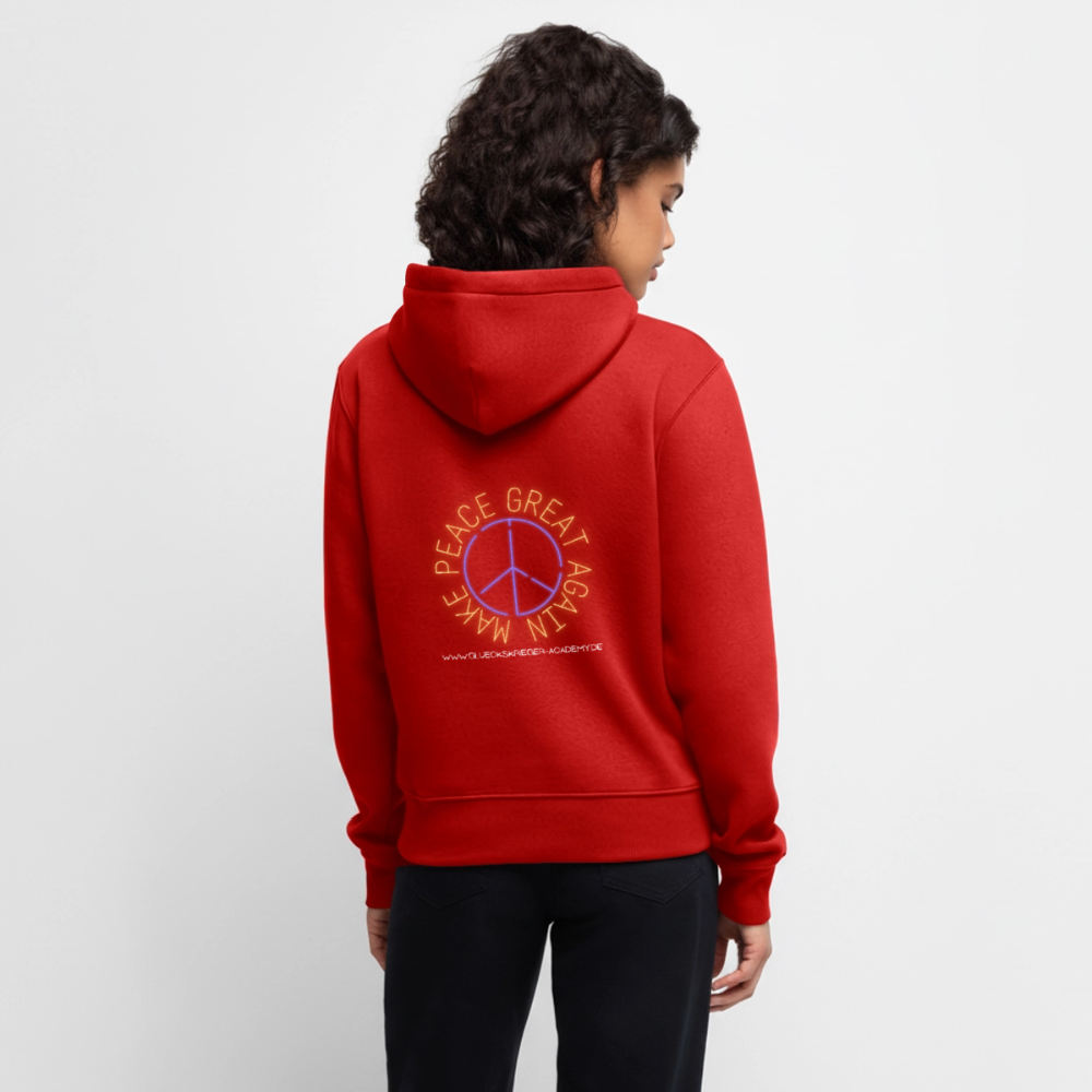 Damen Hoodies – Peace - red