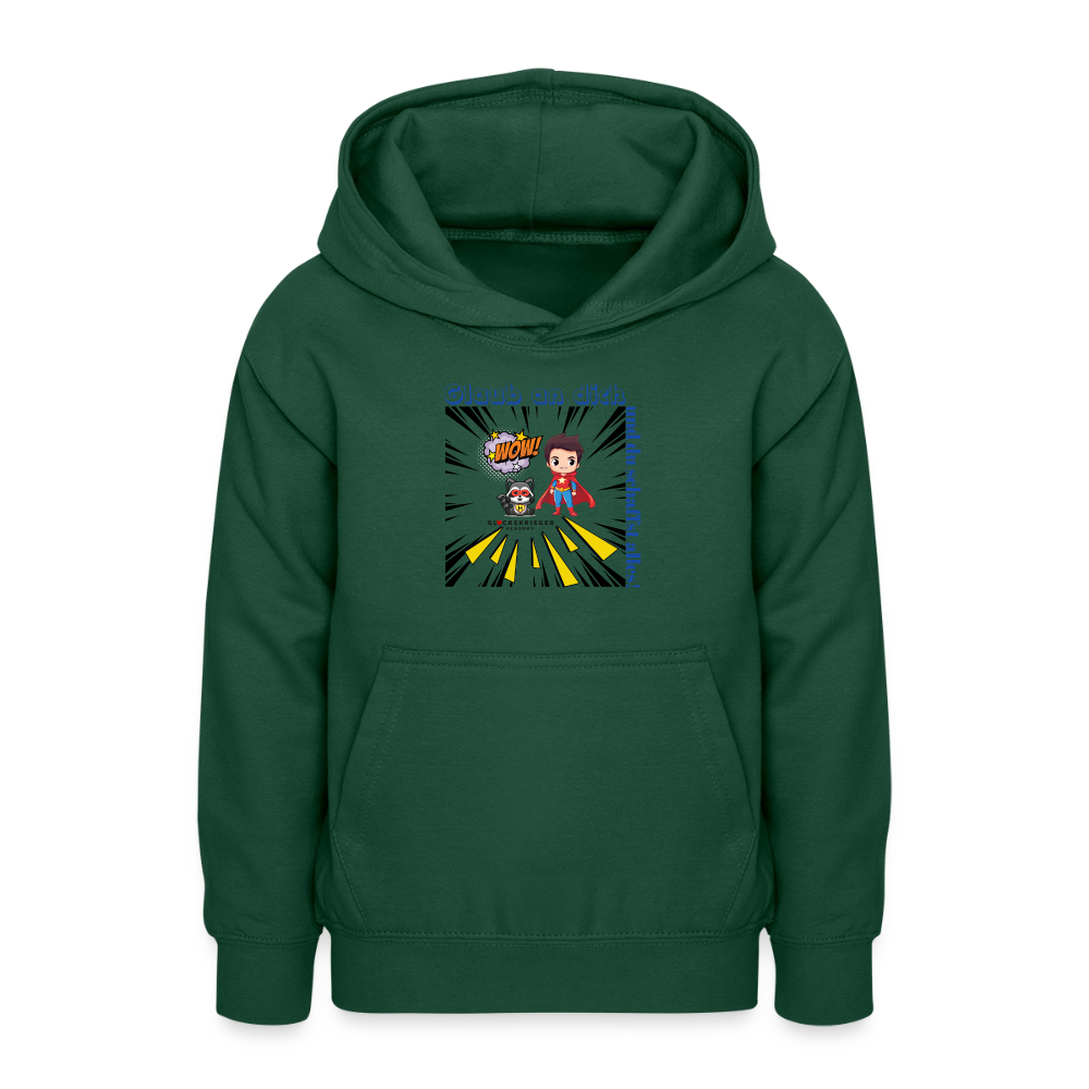 Glückskrieger Hoodie Teens– Glaub an dich - bottle green