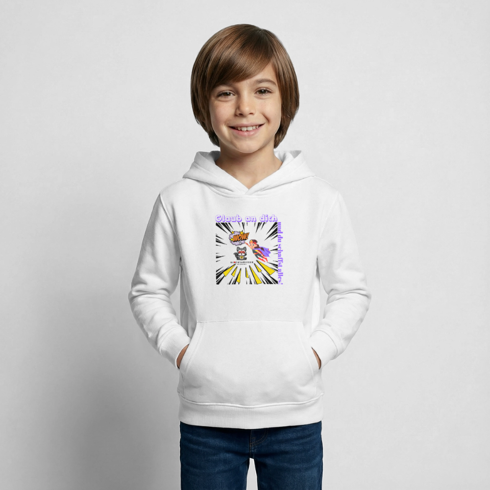 Glückskrieger Hoodie – Stark & Mutig - white