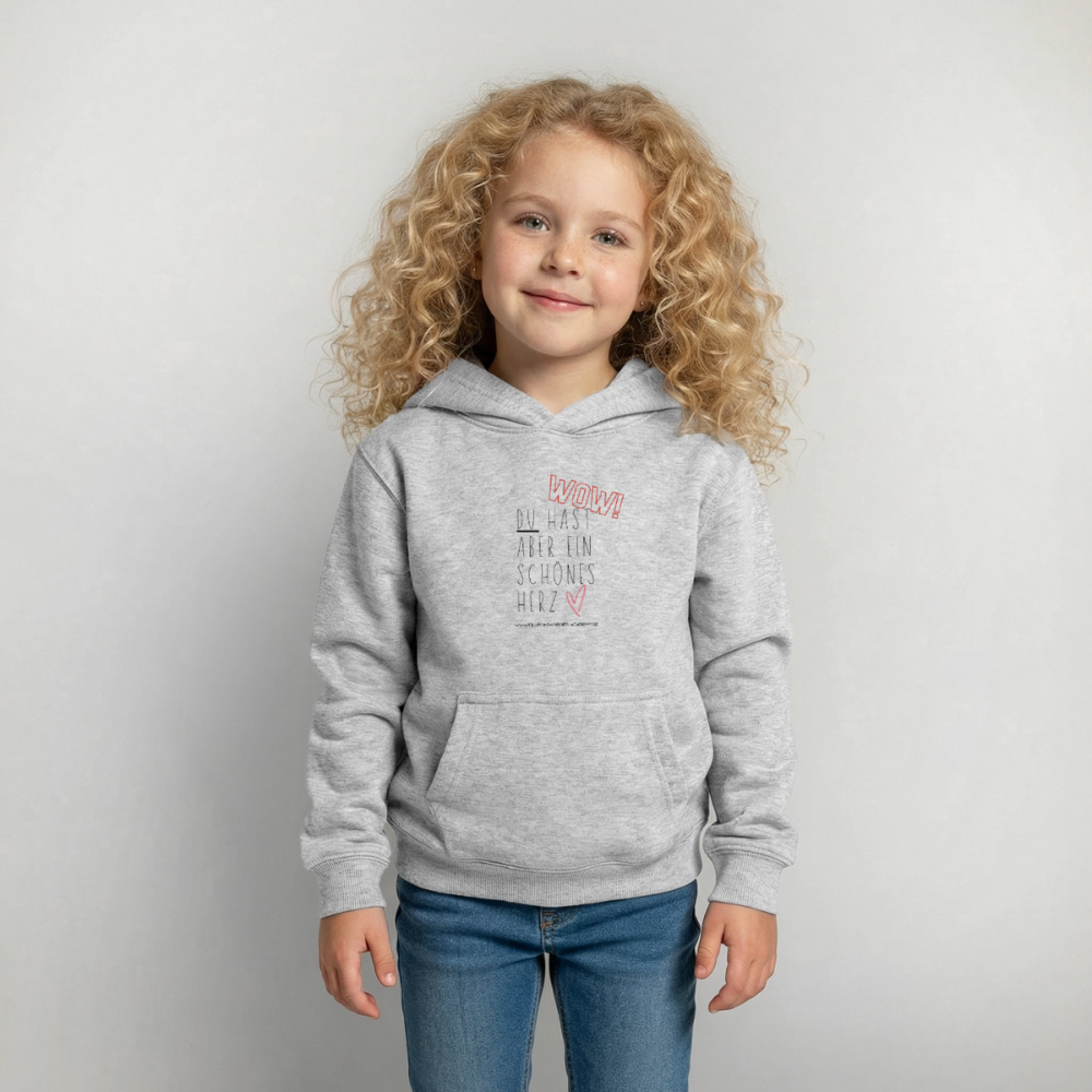 Glückskrieger Hoodie – Herz - light heather grey