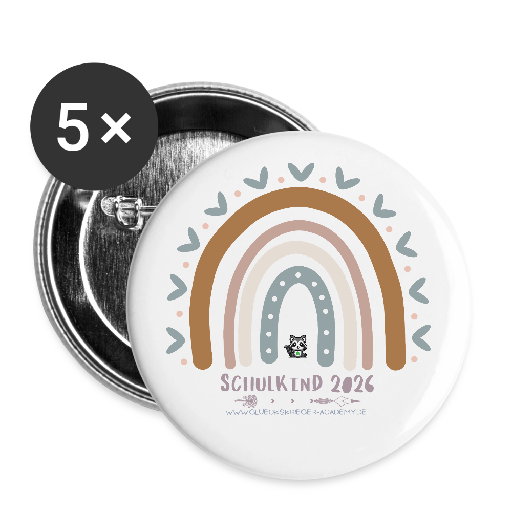 Glückskrieger Button – Mut zum Mitnehmen - white