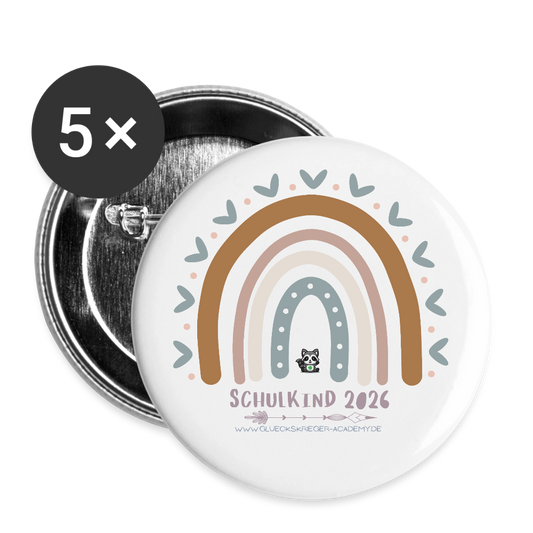 Glückskrieger Button – Mut zum Mitnehmen - white