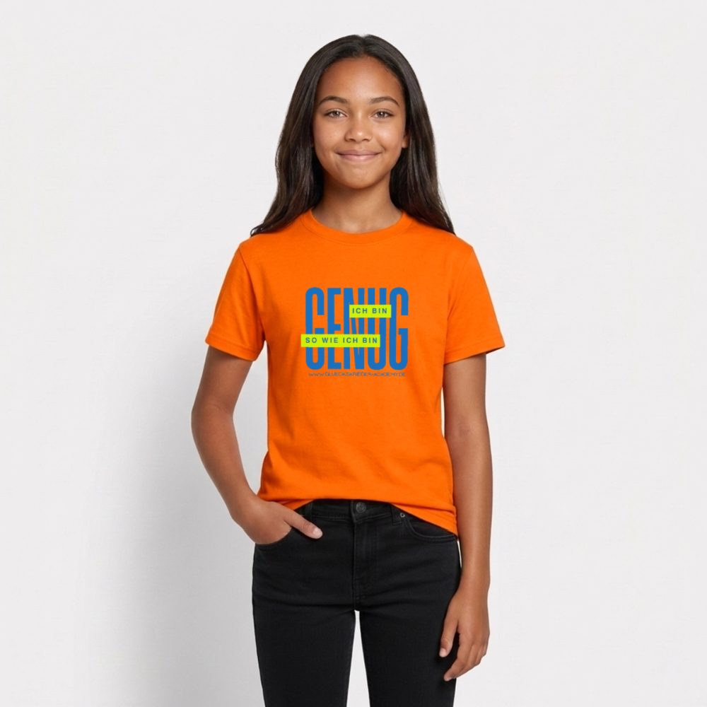 T-Shirt für Teens- Genug - orange