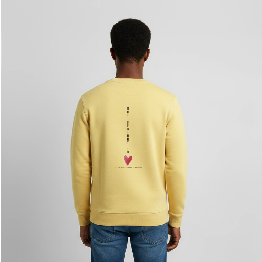 Glückskrieger Teens Pullover – Mut - viva yellow 