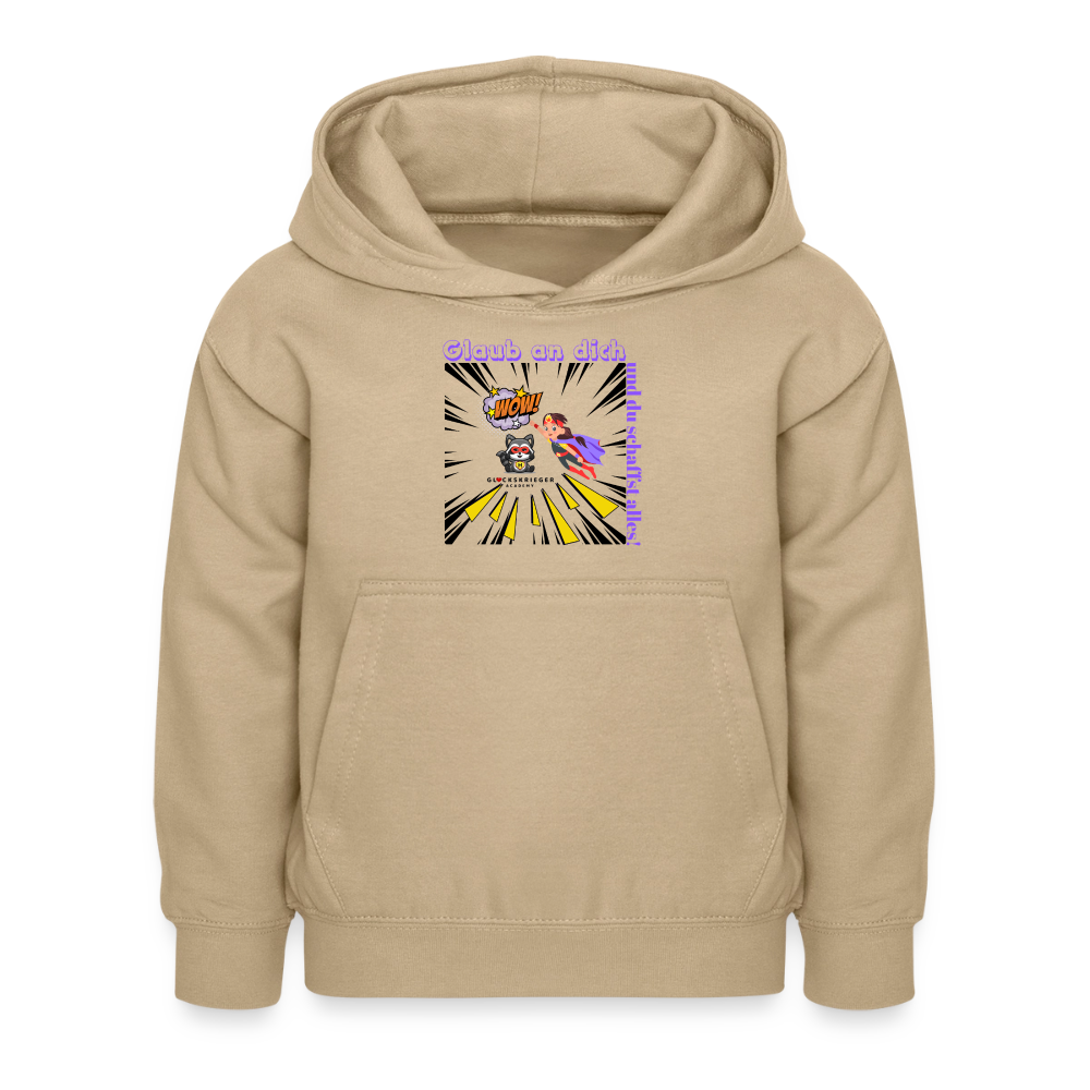 Glückskrieger Hoodie – Stark & Mutig - sand