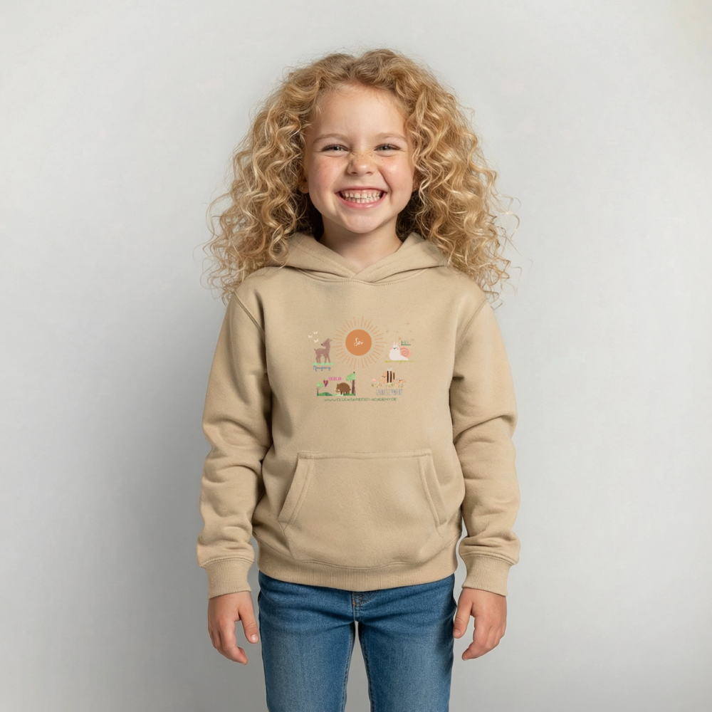 Glückskrieger Hoodie – Stark & Mutig - sand