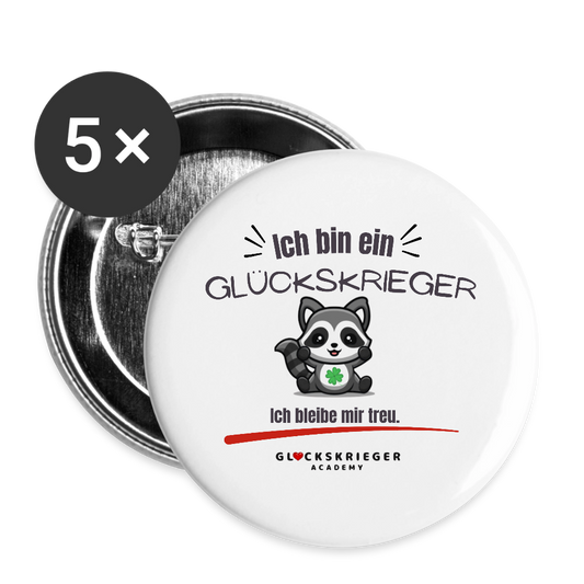 Glückskrieger Button – Mut zum Mitnehmen - white