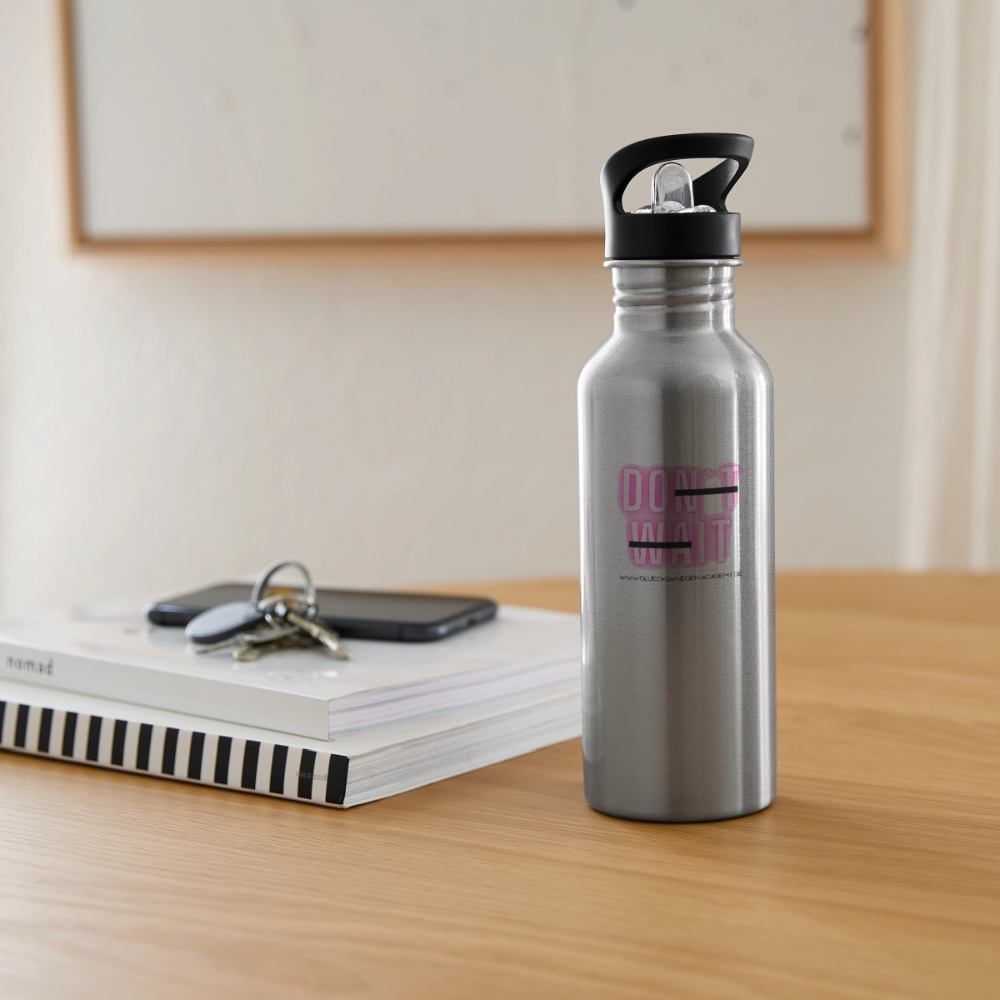 Glückskrieger Trinkflasche – Do it - silver