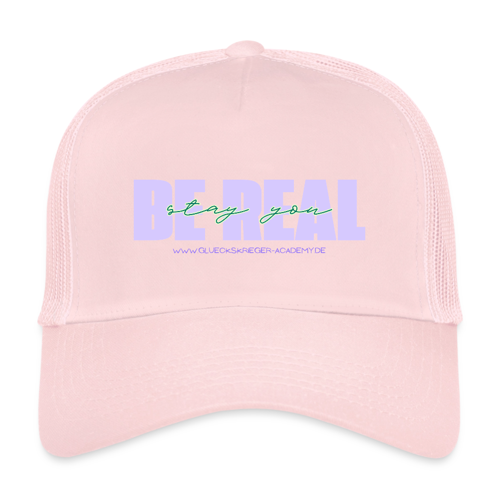Kids’ Trucker Cap-Be real - pale pink