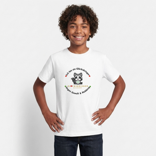 Glückskrieger T-Shirt für Teens – Stärke, Mut & Herz - white