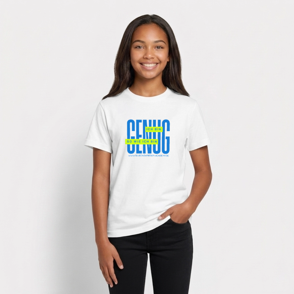 T-Shirt für Teens- Genug - white