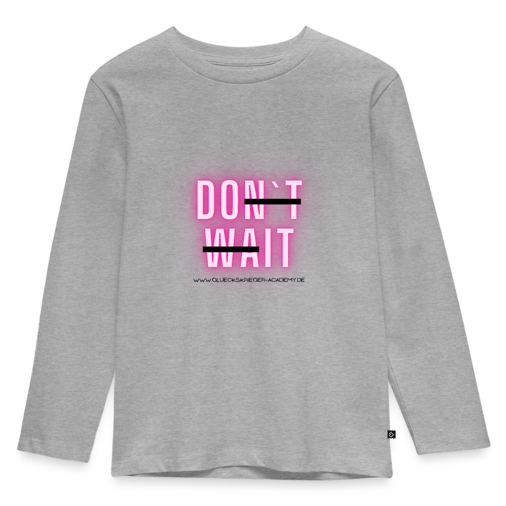 Langarmshirt für kleine Glückskrieger-Do it - heather grey