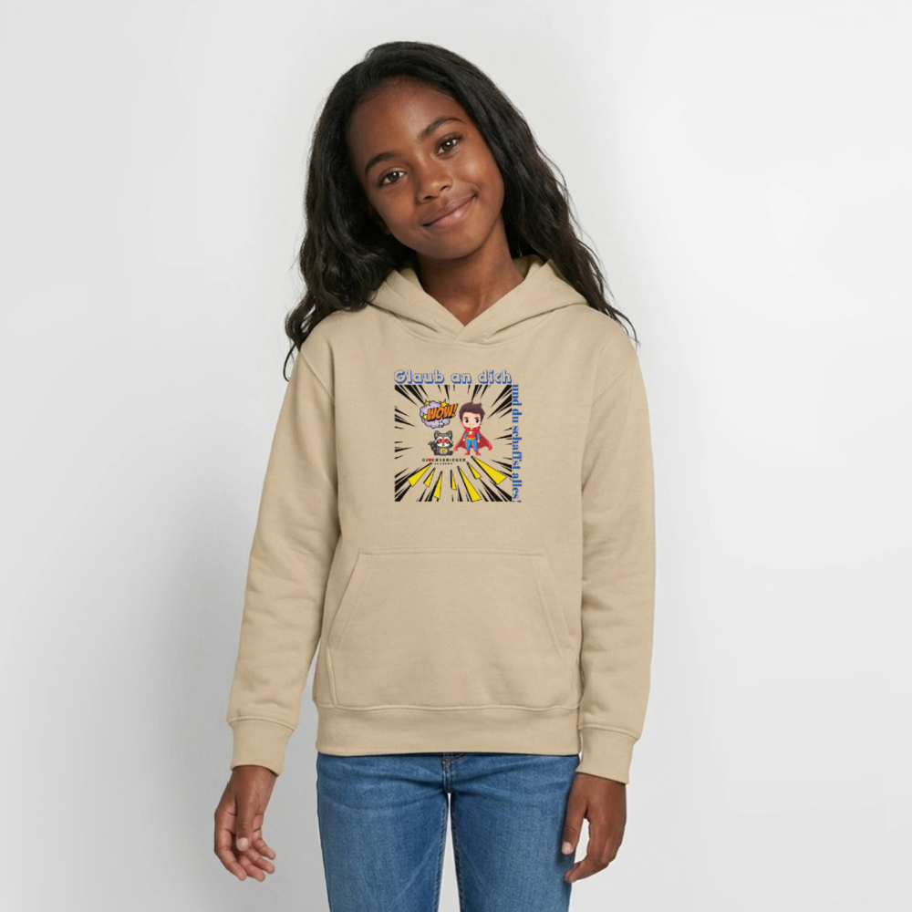 Glückskrieger Hoodie Teens– Glaub an dich - sand