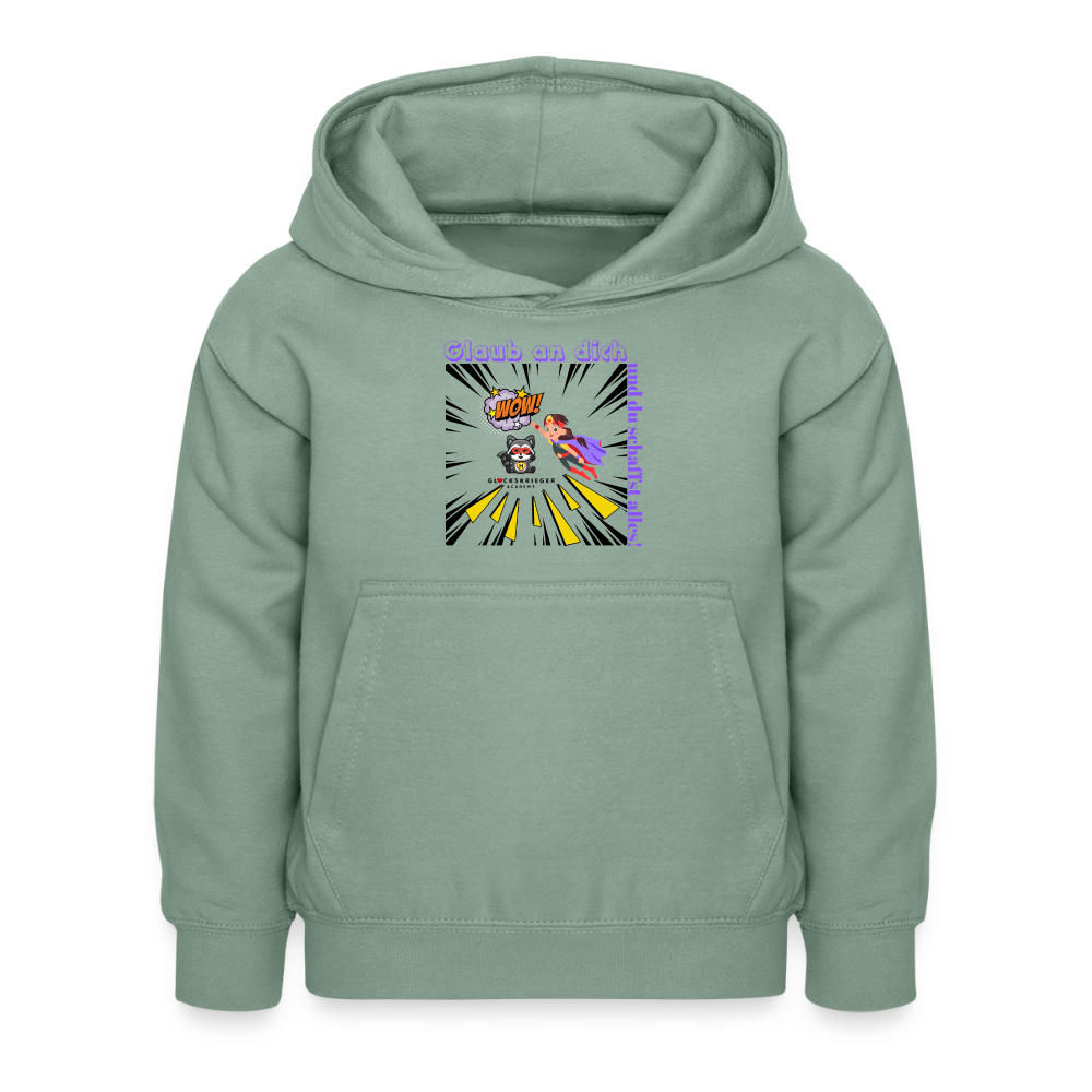 Glückskrieger Hoodie – Stark & Mutig - steel green