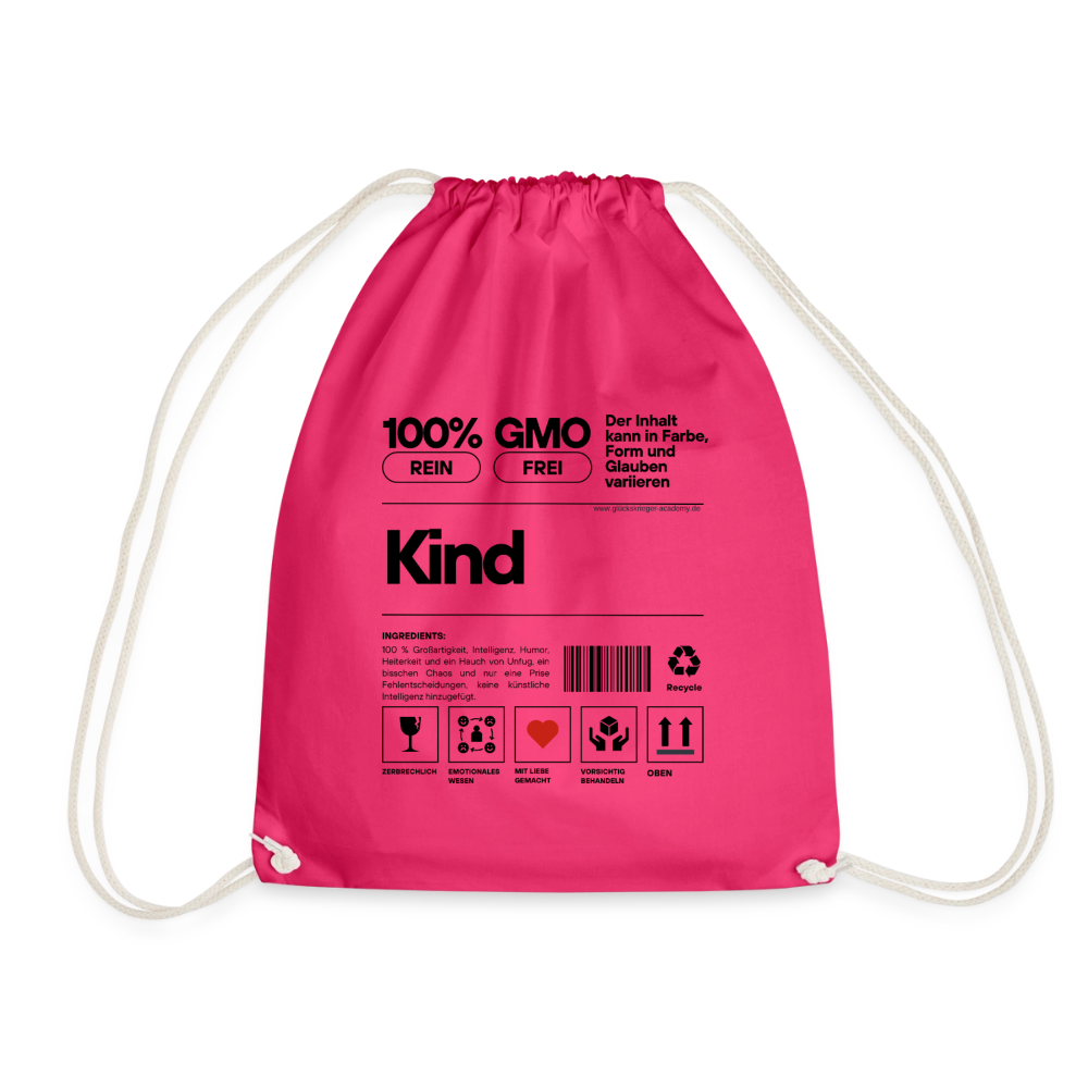 Glückskrieger Turnbeutel – Stärke für unterwegs - fuchsia