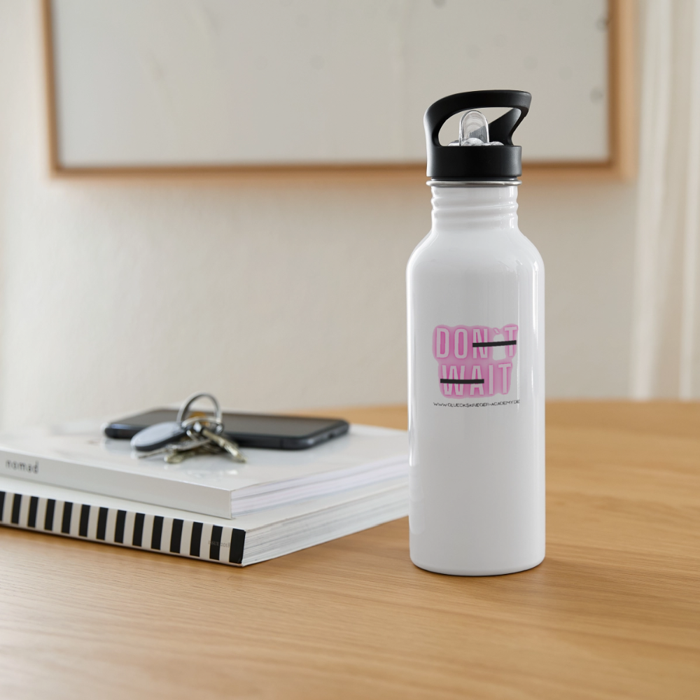 Glückskrieger Trinkflasche – Do it - white