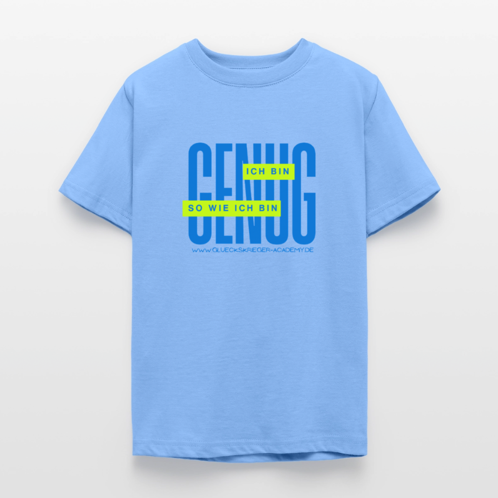 T-Shirt für Teens- Genug - sky blue