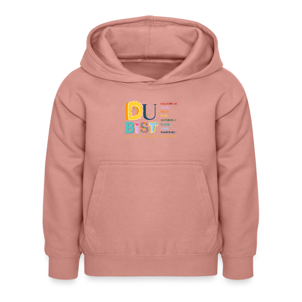 Glückskrieger Hoodie – Du bist... - dusky rose