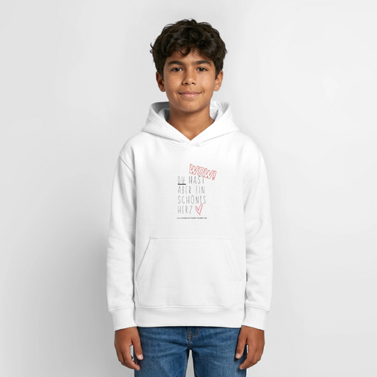 Glückskrieger Hoodie  für Teens– Herz - white