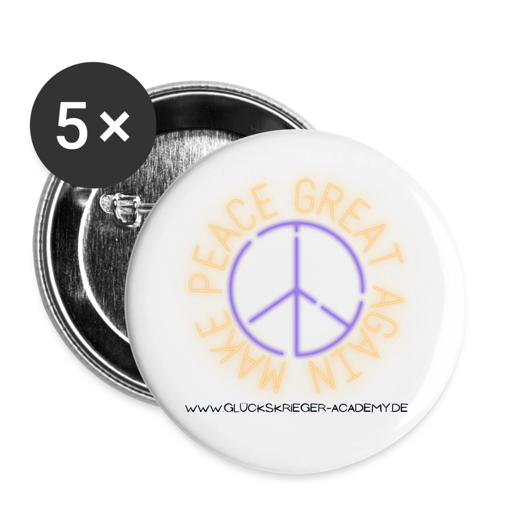 Glückskrieger Button – Mut zum Mitnehmen - white