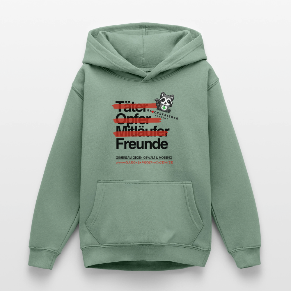 Glückskrieger Hoodie für Teens – Freunde - steel green