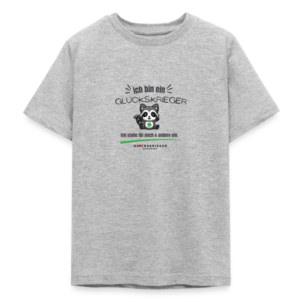 Glückskrieger T-Shirt für Teens – Stark für mich & andere - heather grey