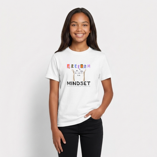 T-Shirt für Teens- Freedom - white