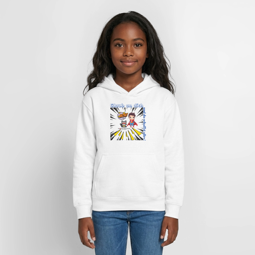 Glückskrieger Hoodie Teens– Glaub an dich - white